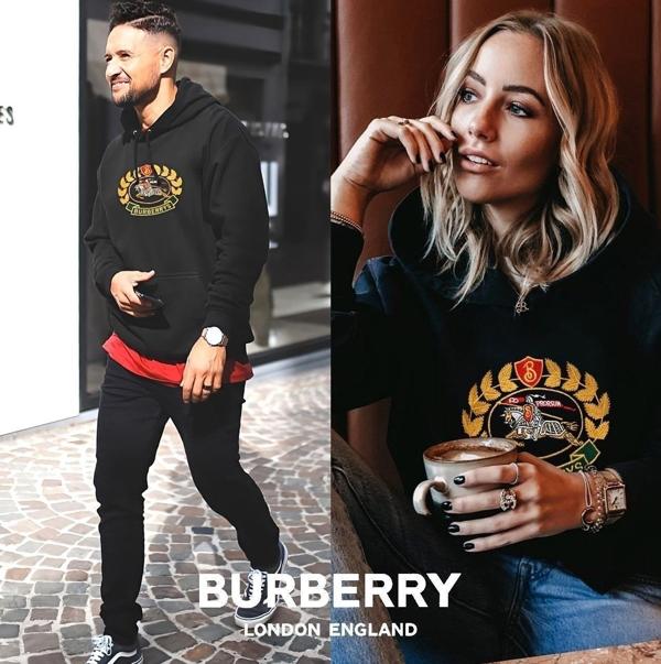 버** 런던 크레스트 커플 후드