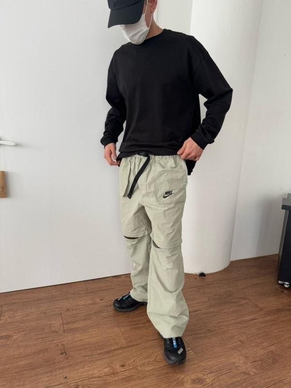 나** 벨티드 지퍼 팬츠(반바지)