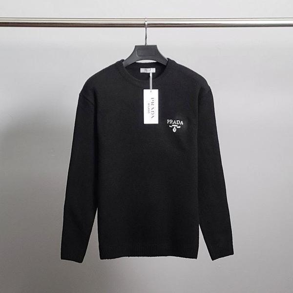 프** 밀라노 로고 자수 베이직 니트