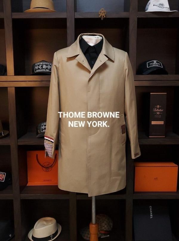 톰* 클래식 라인 뉴욕 삼선웨일 트렌치코트