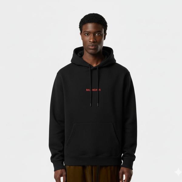 발**** 레드레터링 코튼 후드티