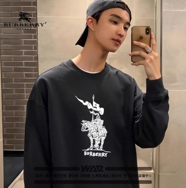 버** 깃발 기사도 디자인 긴팔티셔츠 (시보리없음)