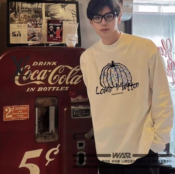 루* 페인트 호박 디자인 긴팔티셔츠 (시보리없음)