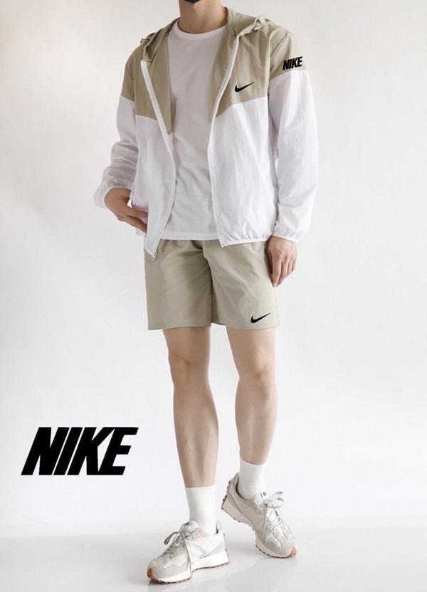 나** 배색 바람막이반바지세트