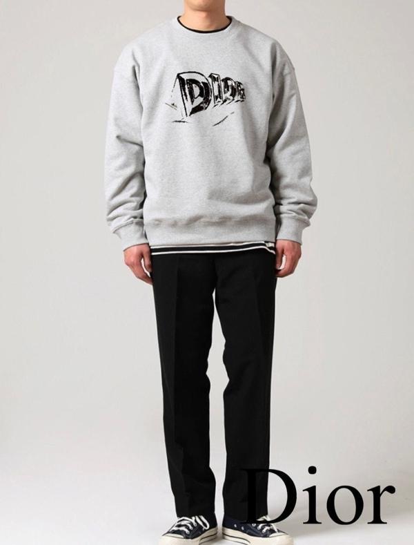 디* 슬러브 코튼 저지 맨투맨