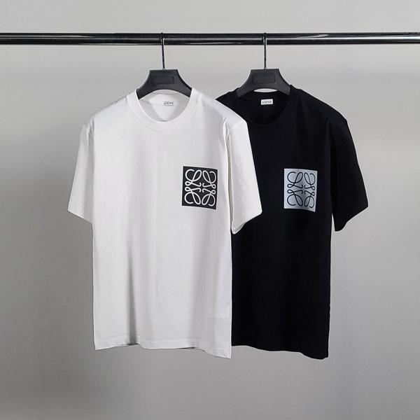 로** 스퀘어로고 코튼 반팔티