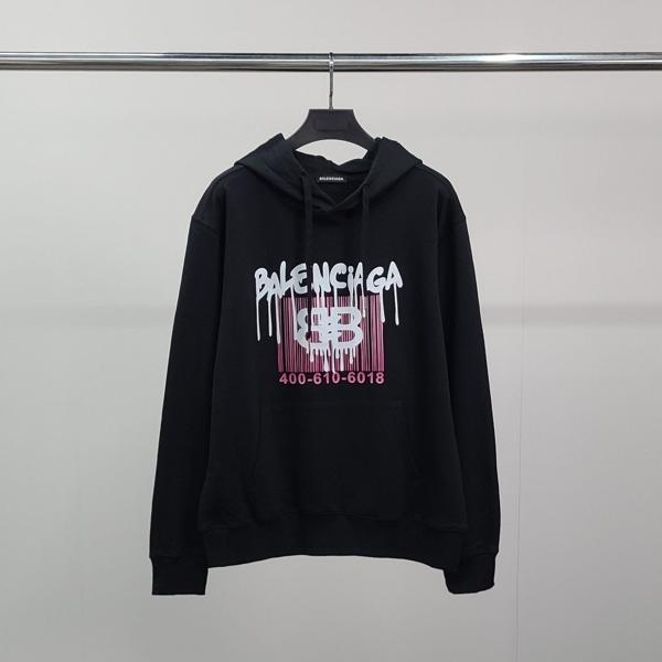 발**** 바코드 코튼 후드티