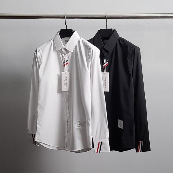 톰* 앞라인 소매삼선 셔츠