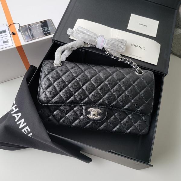 샤* 클래식 미듐 은장 (캐비어)