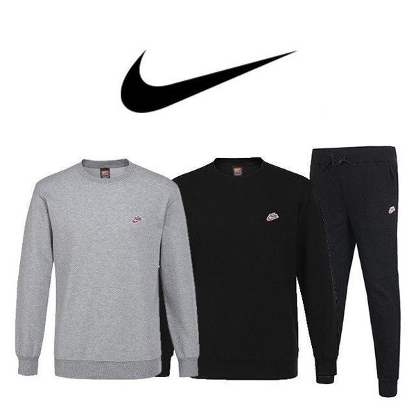 나** 로고 패치 트레이닝 맨투맨 조거 팬츠 세트