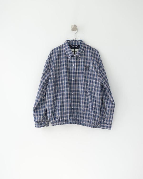 미*** 25 깅엄 체크 라이트 블루종 자켓  수입