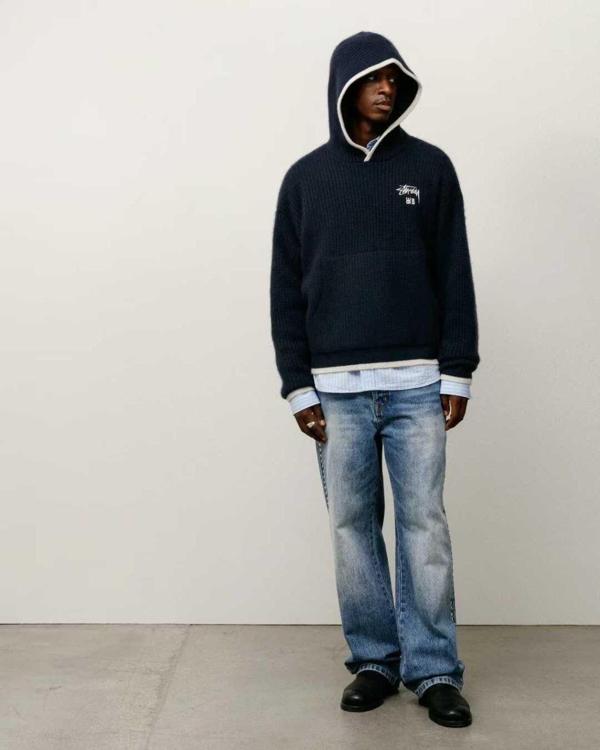 스** x 웨일즈 보너 캐시미어 와플 후드 스웨터  수입