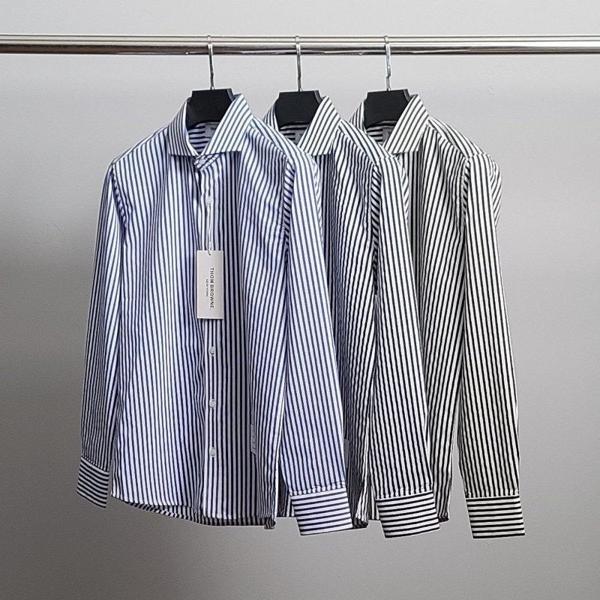 톰* 히든삼선 스트라이프 셔츠