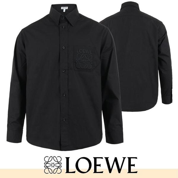 로** 아나그램 자수 세미 오버 셔츠