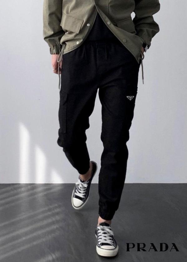 프** 로고 워싱 프렌치 카고 조거 팬츠