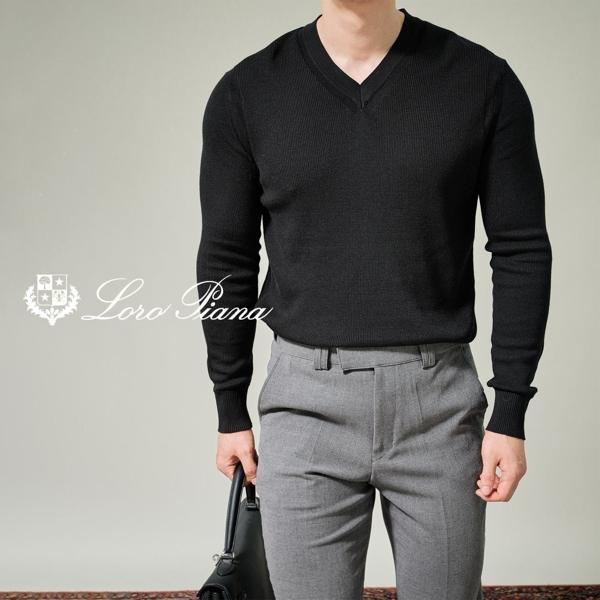 로* 피아나 콘웨이 V긴팔 니트