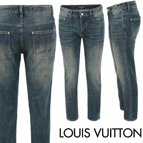 루* 스터드 엠보 로고 중청 슬림 일자진