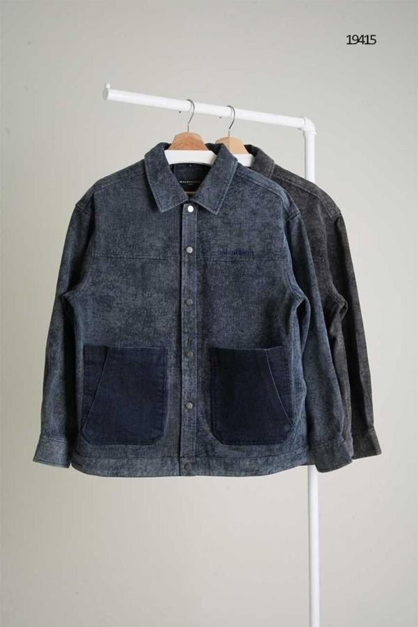 발**** 데님 버튼 셔츠 자켓