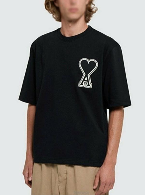 아* 스티치 하트 반팔티