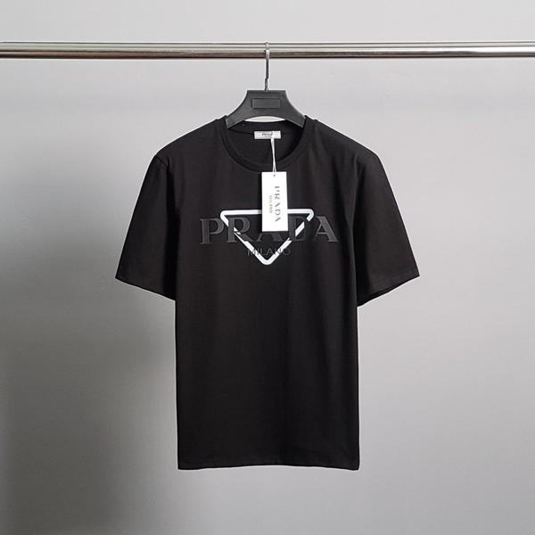 프** 삼각 빅레터링 코튼 반팔티