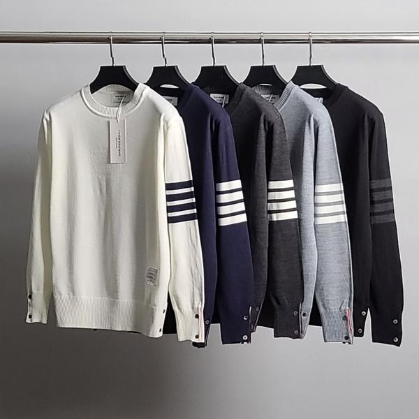 톰* 사선완장 베이직 긴팔 니트