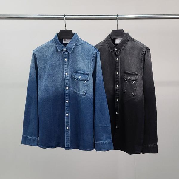 메* 마르지엘라 포켓자수 데님 셔츠