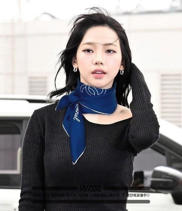 샤* ART 악세사리 블루 사각 스카프