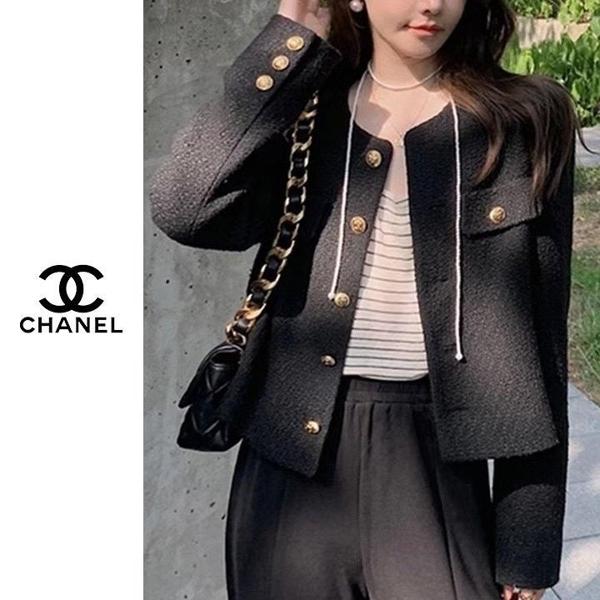 샤* 비비드 트위드 라운드 자켓