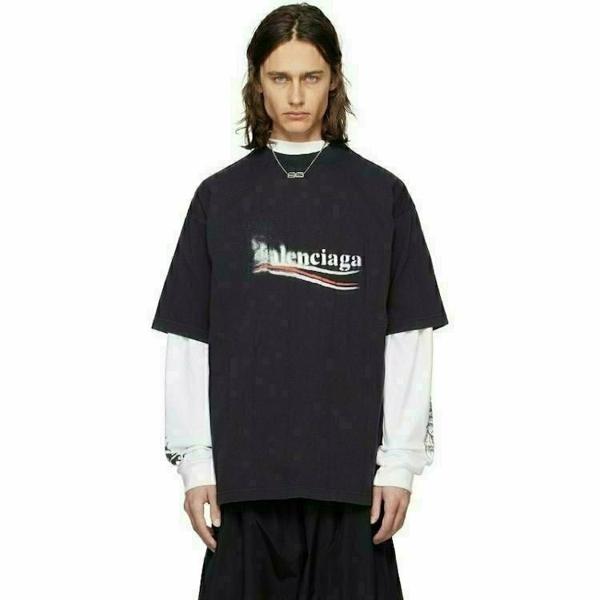 발**** 폴리티컬 스텐실 티셔츠