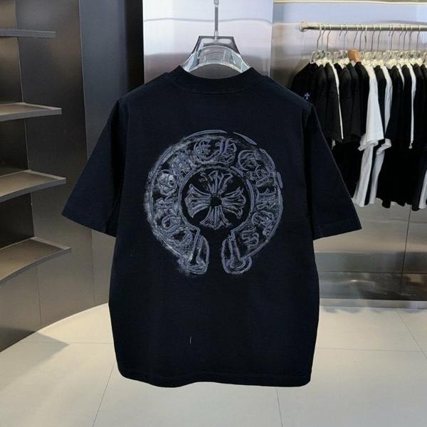 크* 러스트 말굽 자수 티셔츠