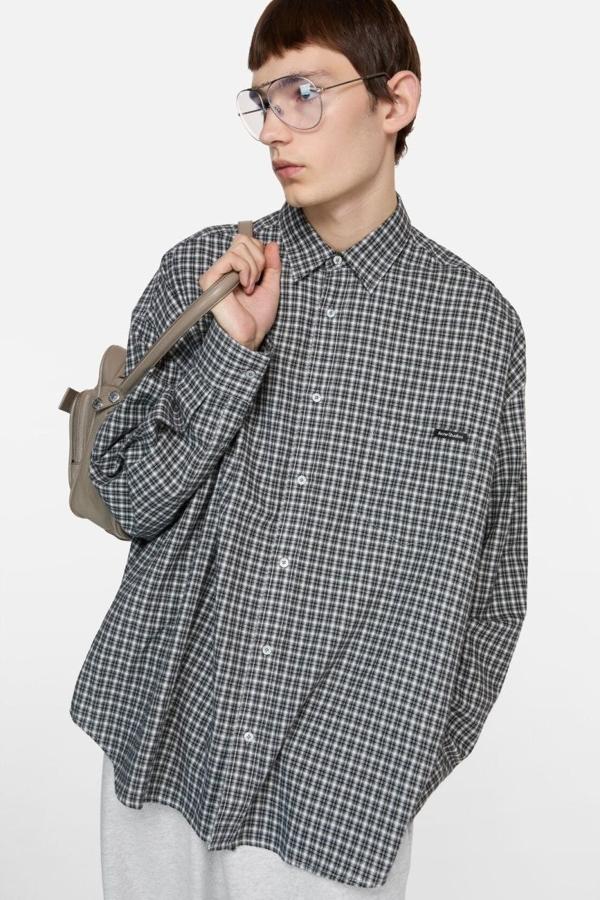 아**스튜디오 플란넬 버튼업 셔츠