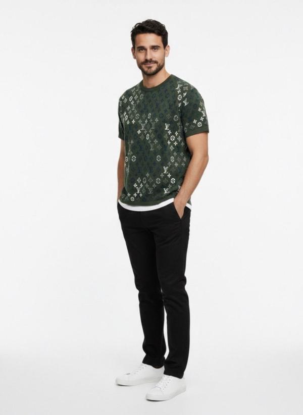 루* 모노그램 풀오버 반팔 니트