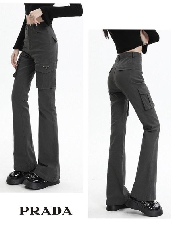 프** 플레이트 카고 부츠컷 팬츠