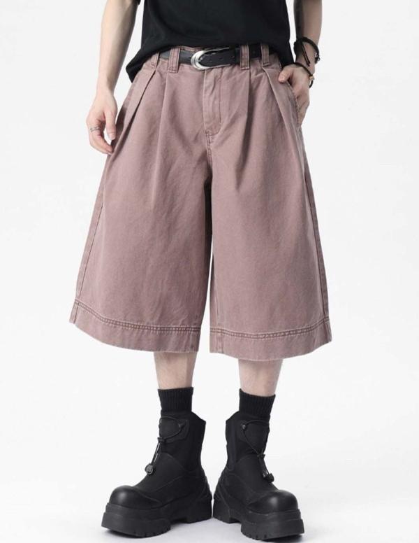 프** 피그먼트 핀턱 버뮤다 팬츠 (남녀공용)