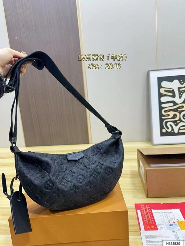 루* 불박 반달 크로스백