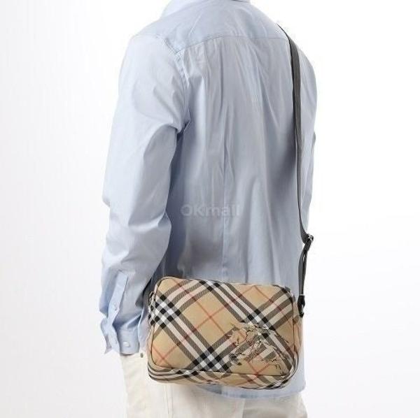 버** 체크크로스 바디백