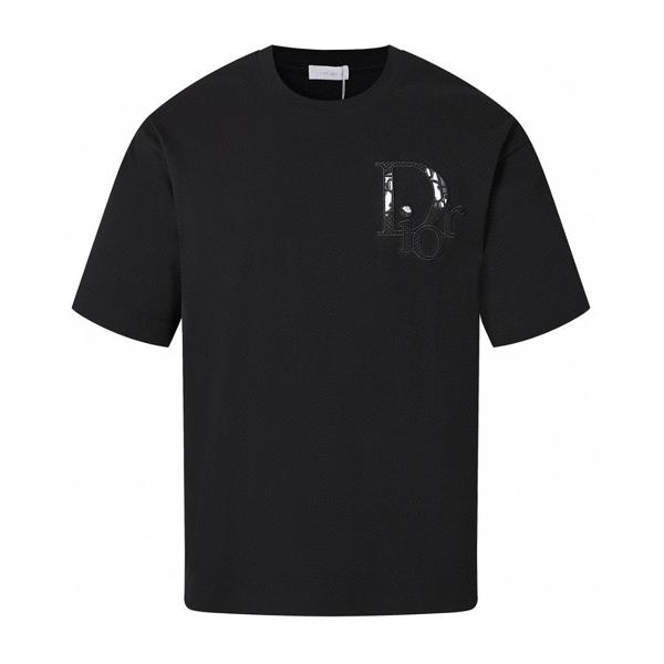 디* 오블리크 자수 반팔