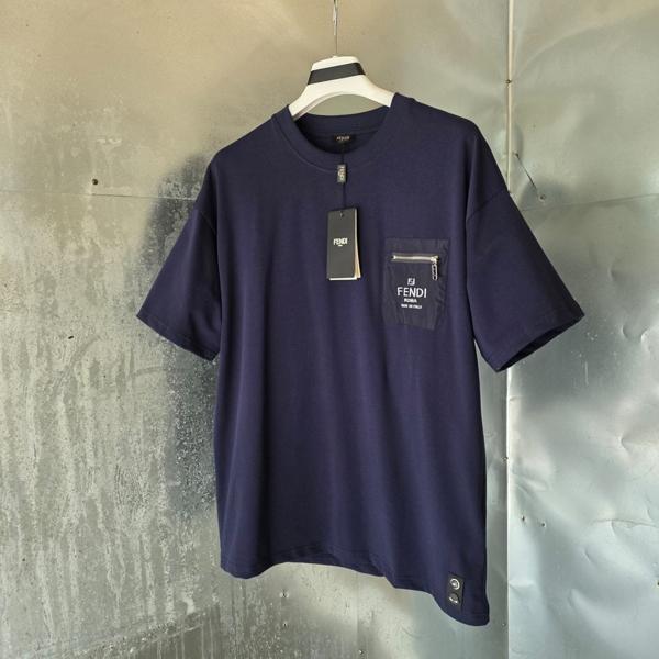 펜* 로고 지퍼 포켓 티셔츠