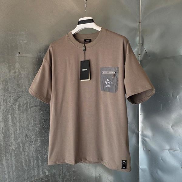 펜* 로고 지퍼 포켓 티셔츠