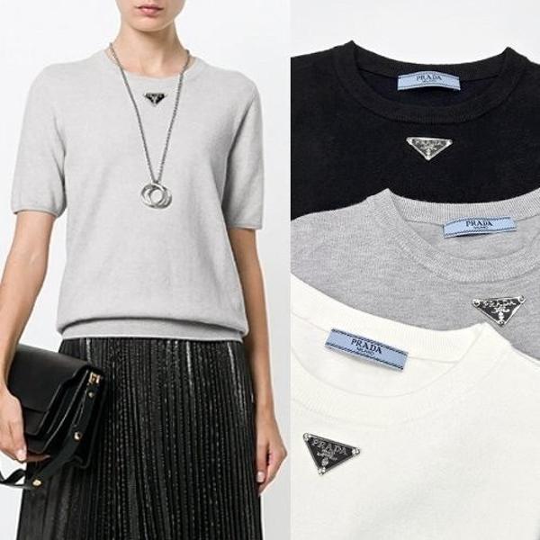 프** 센터플레이트 니트반팔