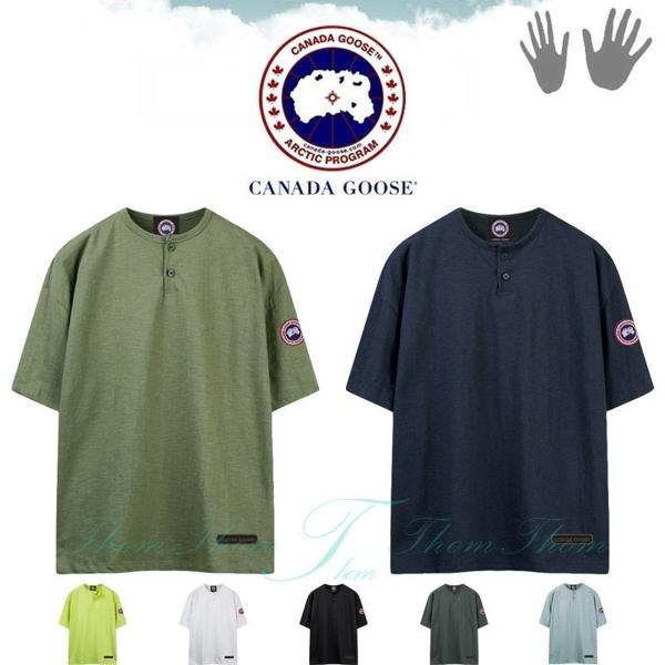 캐* 슬라브 오버핏 헨리넥 반팔