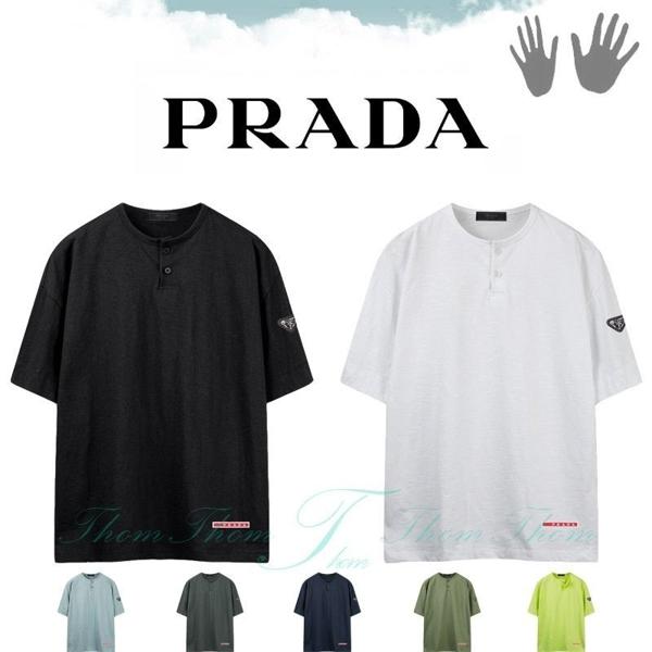 프** 슬라브 오버핏 헨리넥 반팔