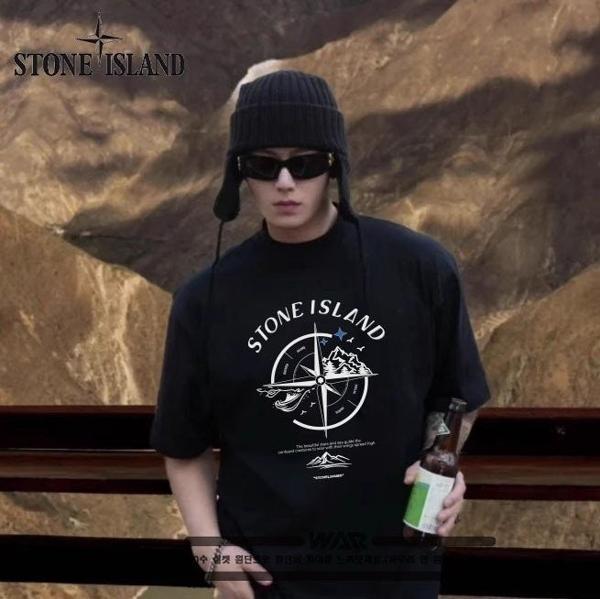 스* 나침판 디자인 반팔 티셔츠