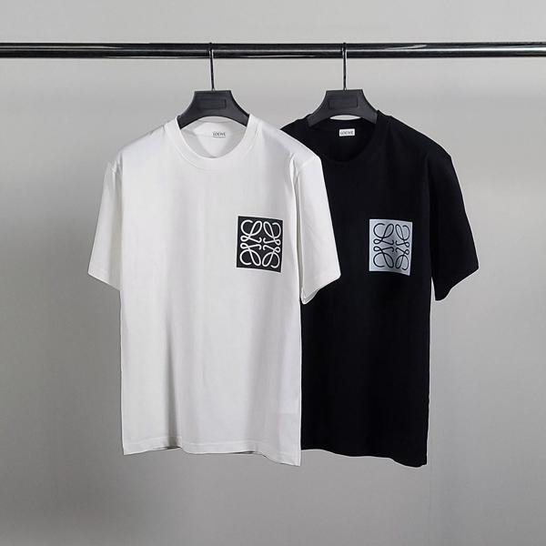 로** 스퀘어로고 코튼 반팔티