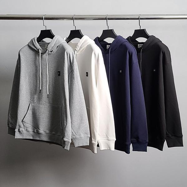 아** 블랙와펜 코튼 후드티