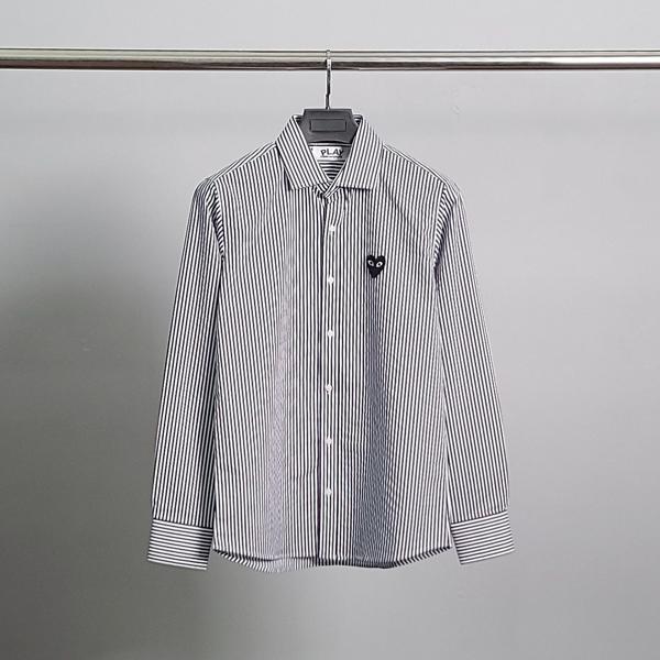 꼼* 블랙와펜 스트라이프 셔츠