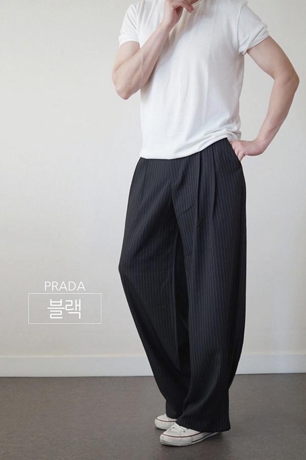 프** 반밴딩 벌룬투턱 슬랙스
