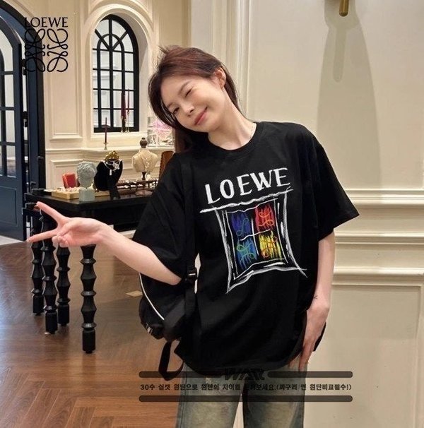 로** 그림체 로고 디자인 반팔 티셔츠