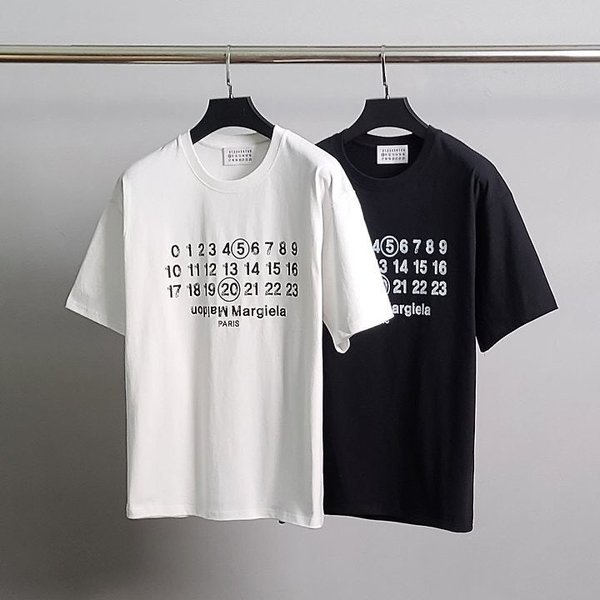 메* 마르지엘라 넘버레터링 코튼 반팔티