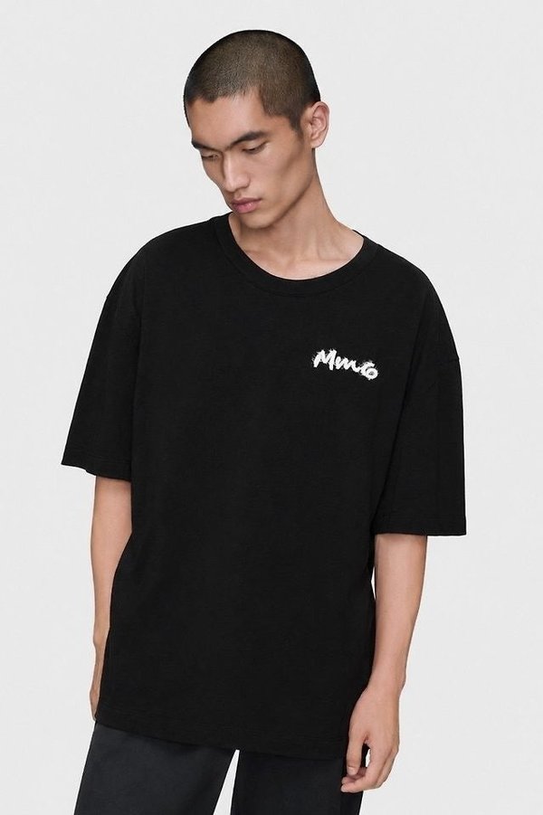 메* 마르지엘라 MM6 넘버링 로고 숏 슬리브 티셔츠